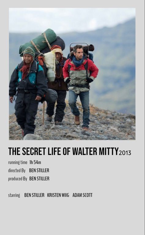 The Secret Life Of Walter Mitty Poster, The Secret Life Of Walter Mitty, Walter Mitty Poster, Mitty Movie, Secret Life Of Walter Mitty, Life Of Walter Mitty, Walter Mitty, Series Netflix, Ben Stiller