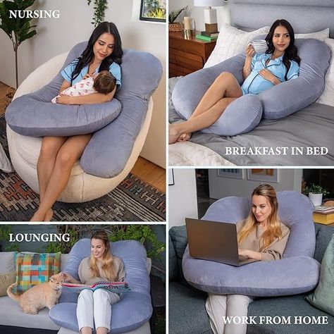 Pharmedoc Pregnancy Pillows, U-Shape Full Body Pillow -Removable Cover Jumbo Size - Grey - Pregnancy Pillows for Sleeping - Body Pillows for Adults, Maternity Pillow and Pregnancy Must Haves Pregnancy Gift Baskets, Pregnancy Body Pillow, Maternity Pillow, Post Pregnancy Fashion, Pregnancy Must Haves, Pregnancy Body, U Shaped Pillow, Body Pillows, Pregnancy Announcement To Husband