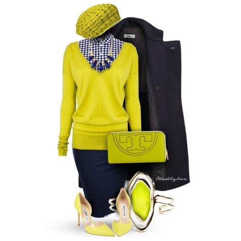 "Chartreuse" 2015 Outfits, Outfit Combinations, Fashion Story, Fall Winter Outfits, Spring Outfit, Spring Outfits, Style Me, What To Wear, Winter Outfits