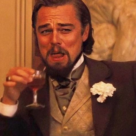 Leonardo DiCaprio Meme Laughing Di Caprio Django Mask Face Fun Memes Dank Laugh Leo Dicap Beer, Memes, Glass