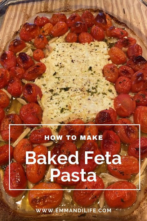 Lightened Up Baked Feta Pasta Bake, Feta Cherry Tomato Pasta Tiktok, Baked Feta Pasta With Cherry Tomatoes, Baked Feta Pasta, Tomato Pasta Bake, Spaghetti Recipes Easy, Feta Cheese Recipes, Easy Spaghetti, Cherry Tomato Pasta