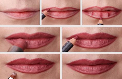 ... , use a lip brush to blend the lipstick over the drawn out lip line. Mac Half Red Lip Liner, Red Lip Liner, Red Lip Pencil, Melted Lipstick, Mommy Makeup, Pink Lip Color, Light Pink Lip Gloss, Kylie Jenner Lips, Image Consulting