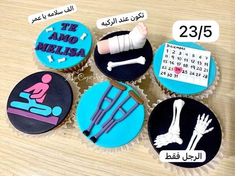 Physical Therapy Cupcakes, Physical Therapy Cake Graduation, Cake For Physiotherapist, Physical Therapy Cake Ideas, Physical Therapy Cookies, Physical Therapy Cake, Doctor Cupcakes, Cupcakes Aniversario, Teachers Day Cake