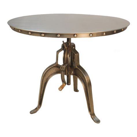 Industrial round dining table