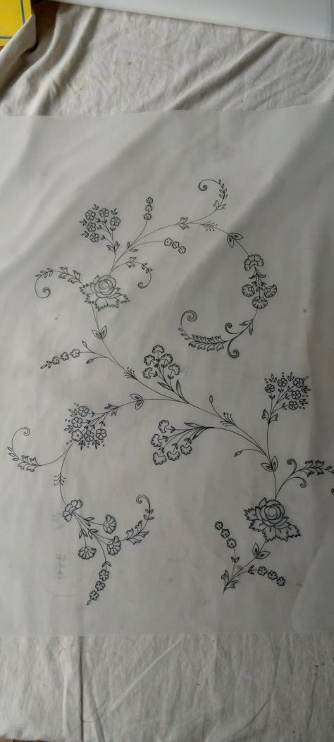 Embroidery Jall Design Sketch, Floral Jaal Pattern, Embroidery Khaka Designs, Embroidery Jaal Design, Kashmiri Embroidery Motifs, Embroidery Sketches Design, Khaka Designs Embroidery, Jaal Embroidery Design, Jal Design