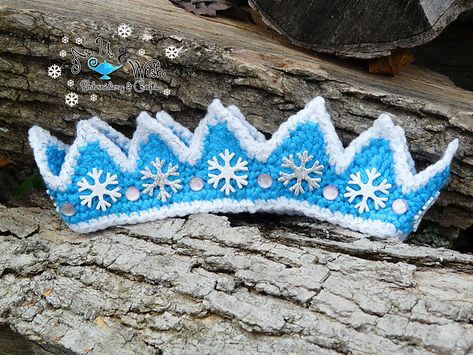 Ravelry: AsUWishCrafts' Princess Crown - Tiara Crochet Frozen Patterns, Crochet Tiara, Crochet Crown, Red Mittens, Crochet Princess, Crochet Disney, Crochet Headband Pattern, Stocking Pattern, All Free Crochet