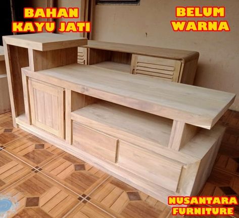 Meja TV Jati Meja Tv, City House, Storage Bench, Entryway Tables, Rocker, Entryway, Bench, Living Room, Tv