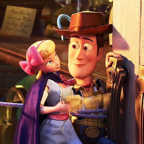 from Pixar’s Toy Story 4 (2019) Bo Peep And Woody, Toy Story Pictures, Bo Peep Toy Story, Tv Show Couples, Dark Stories, Bo Peep, Woody Toy Story, Instagram Funny Videos, Disney Couples