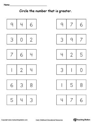 **FREE** Greater Than Worksheet: Comparing Numbers 1 Through 9 Worksheet. Practice comparing and identifying numbers that are greater or less than other numbers. #MyTeachingStation Comparing Numbers Kindergarten, Comparing Numbers Worksheet, Counting Worksheets For Kindergarten, Number Worksheets Kindergarten, Identifying Numbers, Kindergarten Math Worksheets Free, Math Practice Worksheets, Comparing Numbers, Numbers Kindergarten