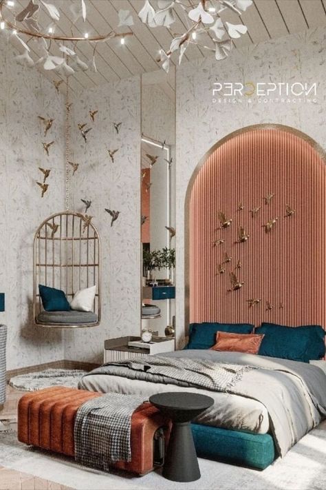 Whimsical Cabinet, Wallpaper Design For Bedroom, Girl Room Inspiration, Unique Bedroom Design, Wooden Bed Design, Kids Bedroom Inspiration, Sofa Bed Design, Bed Design Modern, Dekorasi Kamar Tidur