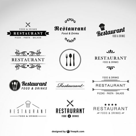 Resturant Logo, Typographie Logo, Restaurant Logos, Restaurant Identity, Food Vintage, Printable Menu Template, Food Menu Template, Etiquette Vintage, Restaurant Menu Template