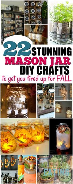 Mason Jar Diy Crafts, Jar Diy Crafts, Chalk Paint Mason Jars, Diy Hanging Shelves, Mason Jar Projects, Mason Jar Flowers, Jar Ideas, Wine Bottle Diy Crafts, Diy Jar Crafts