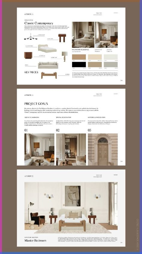 Interior Design Pitch Presentation, Interior Page Design, Interior Design Furniture Presentation, Interior Design Planning, Interior Design Presentation Template, Interior Presentation Design, Interior Design Client Presentation, Portfolio Design Interior Designer, Interior Design Moodboard Concept Board