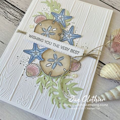 Thinking Stamping: Friends are Like Seashells for Stampin' Fancy Friday Friends Are Like Seashells, Fancy Friday, Nautical Cards, Beach Cards, Tuxedo Black, Sand Sea, Summer Cards, Beach Lover, Friends Are Like