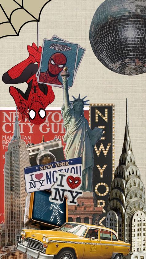 i love new york so much #newyork #newyorkaesthetic #spiderman #newyorkvibe Spider Man New York, Spiderman New York, New York Vibes, New York Wallpaper, I Love New York, Sketchbook Inspo, Spiderman 3, York Wallpaper, New York Aesthetic