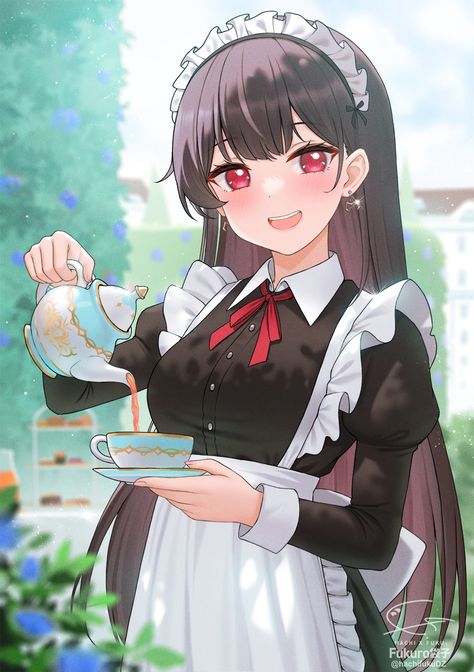 Fukuro袋子 on Twitter: "… " Pouring Tea, Simple Character, Anime Drawings Tutorials, Female Character Design, Drawing Reference Poses, An Anime, Pose Reference, Drawing Tutorial, Art Wallpaper