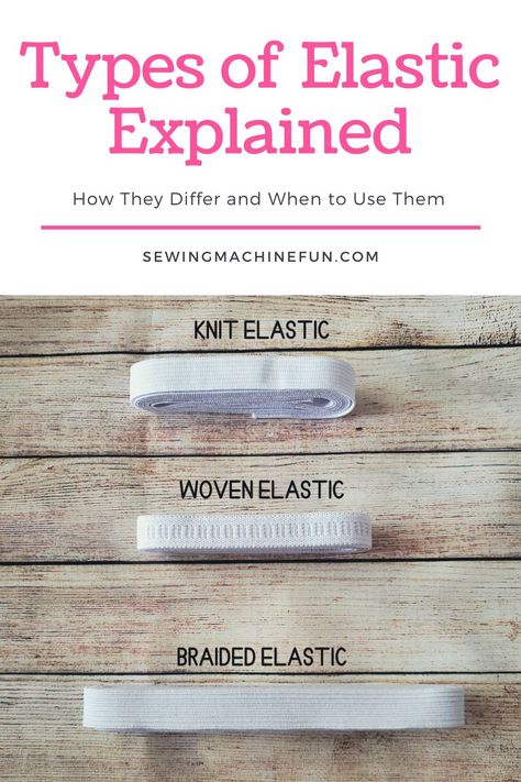 Types Of Elastic For Sewing, Simple Sewing Clothes, New Sewing Projects, Sew Elastic To Fabric, Fabric Types And Uses, Unique Sewing Ideas, Basic Sewing Skills, Types Of Fabric Material, What To Sew For Beginners