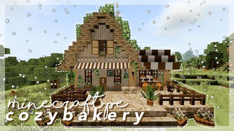 Cozy Minecraft, Cozy Bakery, Cottage Bakery, Minecraft Aesthetic, Minecraft Cottage, Aesthetic Cozy, Thank U So Much, Cinnamon Roll, Minecraft Houses