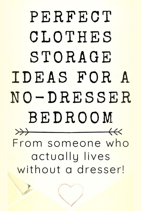 Bedrooms With No Dressers Ideas, Dresser Small Space, Small Bedroom No Closet Solutions, Small Space Dresser Ideas, Cheap Storage Ideas For Small Bedrooms, Clothes Storage Ideas For Small Bedrooms, How To Organize Clothes Without Dresser, Dresser Ideas For Small Bedroom, Alternate Dresser Ideas Storage