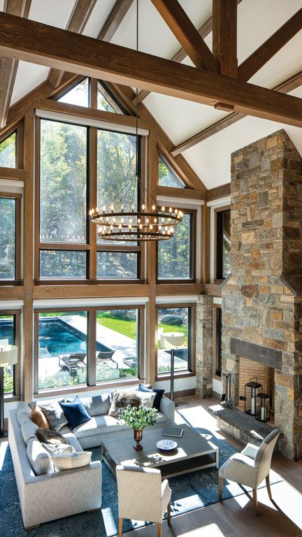 Timber Frame Great Room, Timber Home, White Sectional, Timber House, Upstate New York, Mountain House, Great Room, Cabin Homes, New Energy