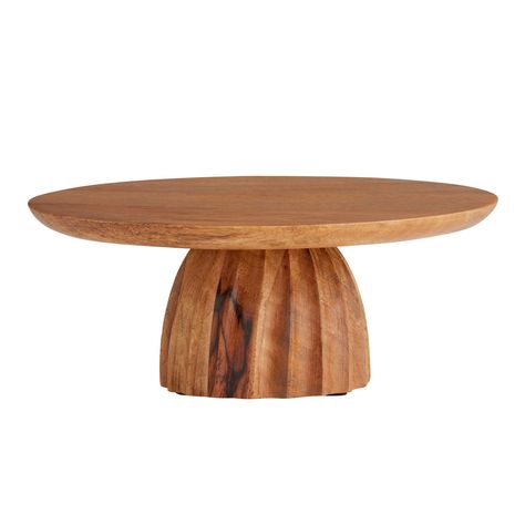 Mango Wood Vertical Ribbed Cake Stand - World Market Wood Cake Stands, Wooden Cake Stand, Wood Lattice, U Shaped Couch, Wooden Cake Stands, Wood Cake Stand, Fish Home, Wood Cake, Cake Stands