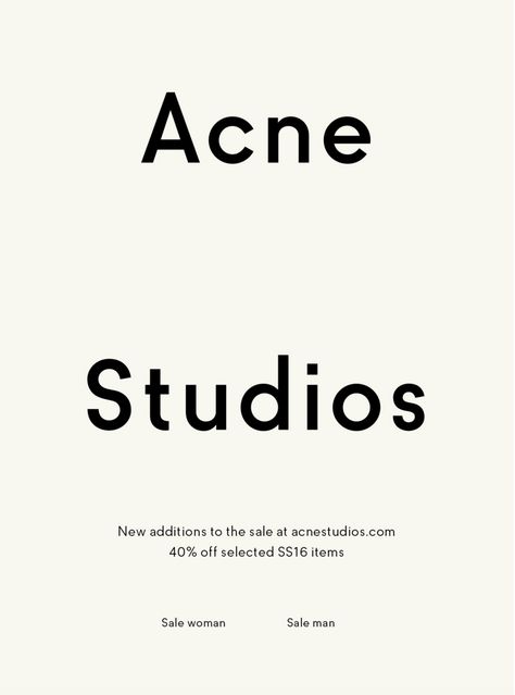 Acne Brand, Fashion Logo Inspiration, Minimal Branding Design, Mode Logo, Acne Studio, Minimal Branding, Graphics Layout, Studio Logo, Fashion Logo Design