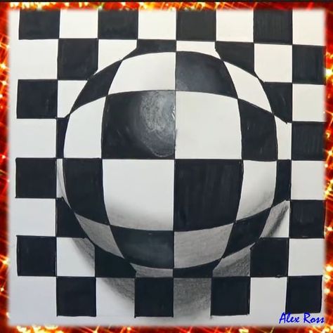 Optical Illusions To Draw, Illusions To Draw, Construction Theme Birthday, 3d Sphere, Construction Theme Birthday Party, Optical Illusion Drawing, Construction Theme Party, Illusion Drawings, Cool Optical Illusions