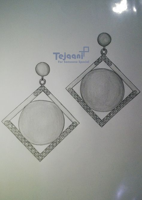 Our goal at Tejaani is to create jewellery that will always delight you, jewelry that makes a statement and depicts your personality, something that you would treasure for life. We invite you to experience this world of beauty and sincerely hope you enjoy every moment that you indulge yourself in it. Pencil Jewelry Design, Earrings Sketch Design, Earings Drawing Design, Earrings Drawing Sketch, Jewellery Sketches Jewelry Drawing, Jewelry Sketch Design, Jewellery Design Drawing, Exam Illustration, Earrings Sketch