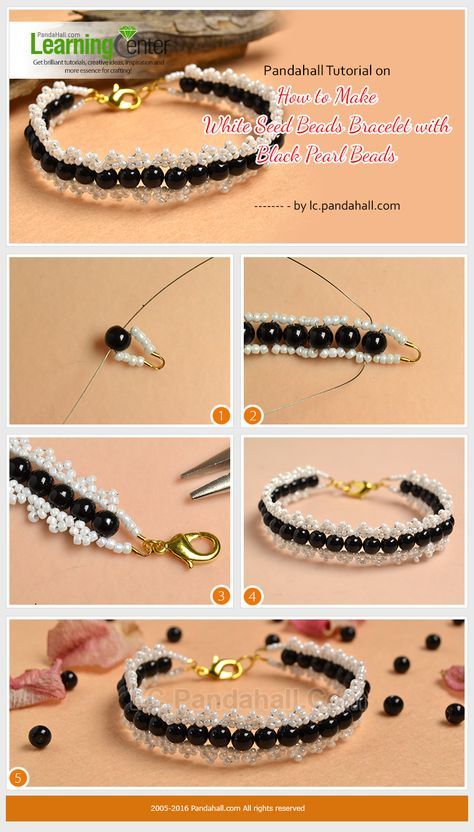 Seed Bead Tutorials, Seed Beads Bracelet, Diy Bijoux, Black Beaded Bracelets, Basic Jewelry, Gelang Manik, Beaded Jewelry Tutorials, Beads Bracelet Design, Jewelry Clasps