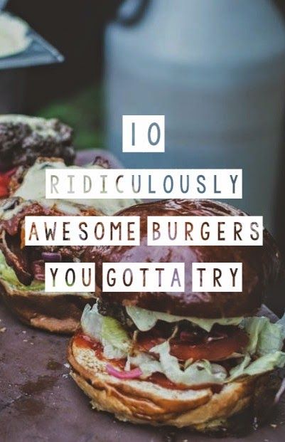 Quirky Bohemian Mama: 10 Ridiculously awesome burgers you MUST make right now! {hamburger recipes} Specialty Burgers Recipes, Specialty Hamburgers, Unique Burger Toppings, Unique Burger Ideas, Gourmet Burgers Ideas, Specialty Burgers, Unique Burger Recipes, Gourmet Hamburgers, What A Burger