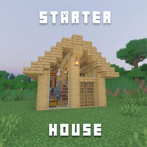 Fresh Minecraft Builds on Instagram: “Cosy begginer house! 🤗 - - I'm going to be doing more starter house designs in the future! - - If you wish to share, please tag me!…” Minecraft Building Guide, Mojang Minecraft, Minecraft Houses Survival, Starter House, Minecraft Houses Blueprints, Easy Minecraft Houses, All Minecraft, Cool Minecraft Houses, Minecraft Room