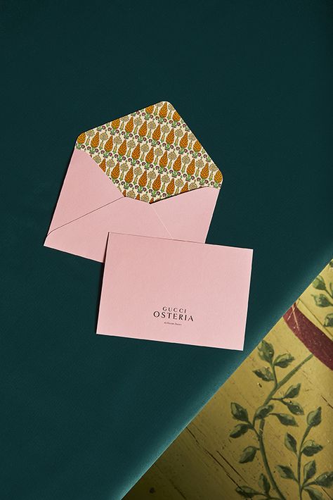 Shop — Gucci Osteria Florence Fashion Event Invitation, Gucci Packaging, Gucci Branding, Gucci Osteria, Presentation Folder Design, Massimo Bottura, Shop Gucci, Stationary Branding, Collateral Design