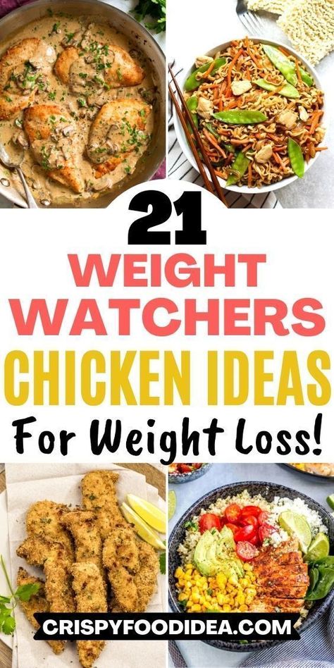 Weight Watchers Meals Dinner, Weight Watchers Meal Plans, Weight Watchers Recipes Desserts, Weight Watchers Chicken, Chicken Ideas, Weight Watcher Dinners, Low Carb Snack, Weight Watchers Chicken Recipes, Best Fat Burning Foods