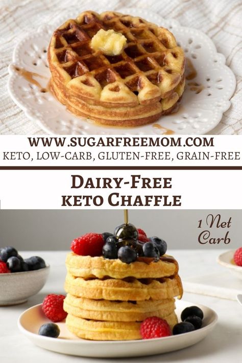 Dairy Free Keto Chaffle Recipe (Sugar Free, Gluten Free, Nut Free) Dairy Free Keto Chaffles, Dairy Free Chaffle, Sugar Free Waffles, Chocolate Chaffle, Chaffles Keto, Dairy Free Waffles, Allergy Diet, Dairy Free Keto, Gluten Recipes