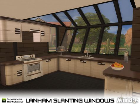 This set has several slanting windows that matches the skylights, you can use then both ways! Make sure that your game is fully patched and up to date for this set to show and work correctly in the... The Sims 4 Pack, Sims 4 Blog, Die Sims 4, My Sims, Sims 4 Expansions, Sims 4 House Design, Sims Building, Casas The Sims 4, Sims House Design