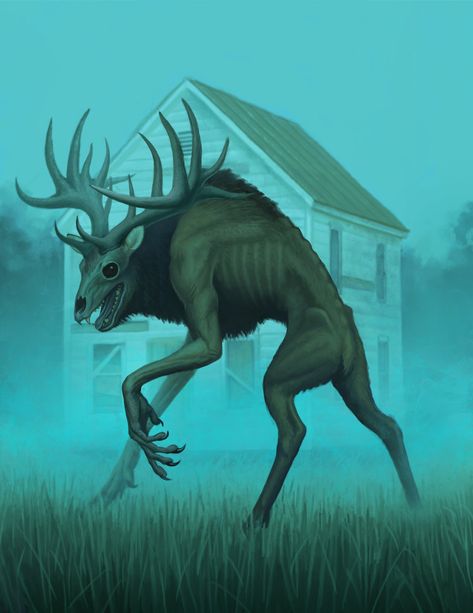 Wendigo — Dane Cozens Monster Pictures, Mythical Monsters, Dark Creatures, 다크 판타지, Creature Drawings, Monster Concept Art, Fantasy Creatures Art, Fantasy Monster, Scary Art