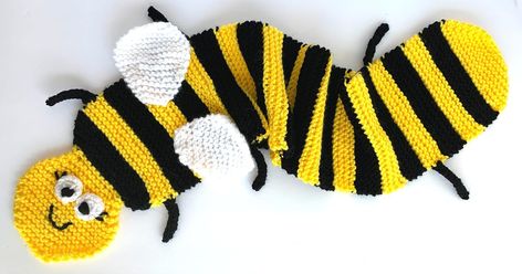 Bumble Bee Scarf Knitting pattern by Frugal Knitting Haus Bee Scarf, Scarf Knitting Pattern, Bee Wings, Cute Scarf, Cooling Scarf, Cute Scarfs, Scarf Knitting, Scarf Knitting Patterns, Patterned Scarves