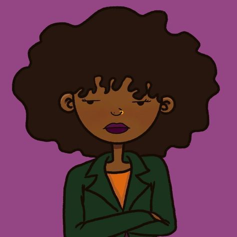 Cartoon Black Women, Black Woman Cartoon, Black Daria, Cartoon Pfp, Black Cartoon Characters, Afrocentric Art, Dope Cartoon Art, Black Artwork, Black Anime Characters