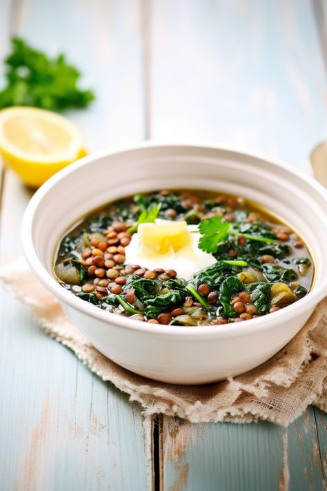 "Experience the Tangy Delight of Lebanese Lentil and Swiss Chard Soup (Adas bi Hamod)" Lebanese Yogurt Soup, Lentil And Swiss Chard Soup, Lebanese Red Lentil Soup, Lebanese Crushed Lentil Soup, Swiss Chard Soup, Chard Soup, Lebanese Lentil Soup, Lebanon Food, Comforting Dinner