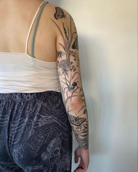 Persephone Tattoos, Russian Doll Tattoo, Persephone Tattoo, Nature Sleeve, Lovely Tattoo, Arm Tats, Wrap Tattoo, Doll Tattoo, Beautiful Flower Tattoos