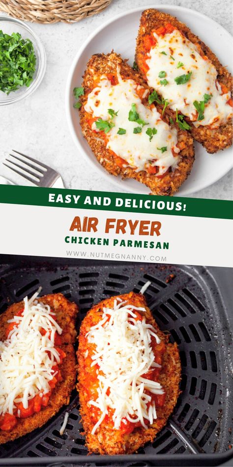 Air Fryer Italian Chicken, Air Fryer Chicken Parmesan, Panko Breaded Chicken, Chicken Parmesan Meatballs, Breaded Chicken Cutlets, Garlic Parmesan Chicken Wings, Fancy Dinner Recipes, Whole Roasted Chicken, Duck Recipes