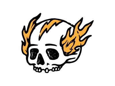 Shirt Painting Ideas Aesthetic, Flame Artwork, Flame Illustration, Flame Graphic, Flame Skull, Doodle Tattoo, Skull Illustration, Skull Sticker, Tattoo Flash Art