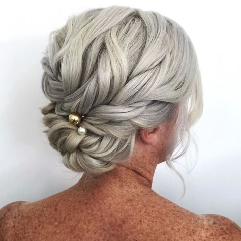 Mother Of The Groom Updo For Long Hair Braided Updo Long Hair, Mother Of The Bride Updos, Groom Hair Styles, Mother Of The Bride Hairdos, Mother Of The Bride Hairstyles, Mother Of The Groom Hairstyles, Bride Updo, Mother Of The Bride Hair, Up Dos For Medium Hair