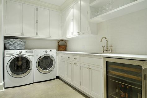 Washer and Dryer in Butlers Pantry, Transitional, Laundry Room, John Hummel Washroom And Pantry Combo, Scullery With Laundry, Laundry Butlers Pantry Combo, Scullery Laundry Combined, Butlers Pantry Laundry Room Combo, Scullery Laundry, Scullery Ideas, Laundry Combo, Laundry Room Pantry