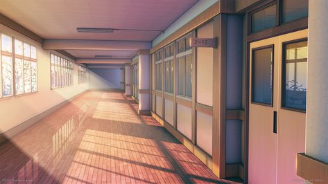 https://www.artstation.com/artwork/Belq4 School Reference Background, Anime School Background Outside, School Background Drawing, Gacha Life School Background, Background Images School, Backgrounds Gacha, Backgrounds School, School Corridor, Background School