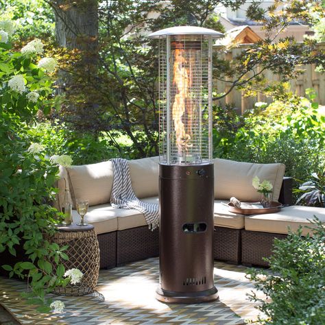 Red Ember Fuego Patio Heater - Hammeredtone Bronze | from hayneedle.com 18th Party, Affordable Outdoor Furniture, Backyard Creations, Indoor Balcony, Propane Heater, Patio Heaters, Spring Centerpiece, Gas Heater, Minimalist Apartment