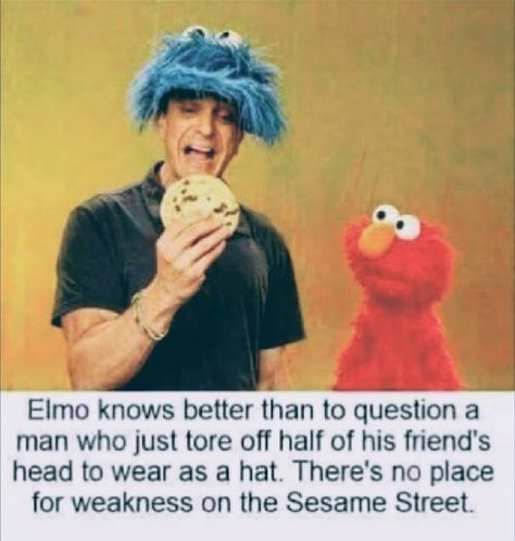 Rip - meme Elmo Memes, Sesame Street Memes, Seaseme Street, Hank Azaria, Humor Mexicano, Dc Memes, Big Bird, Twisted Humor, Gaming Memes