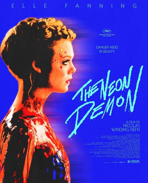 THE NEON DEMON (2016) poster design by Omar Mourner Neon Demon Movie, Desmond Harrington, Karl Glusman, Nicolas Winding Refn, Neon Demon, The Neon Demon, Horror Movie Posters, Elle Fanning, Film Stills