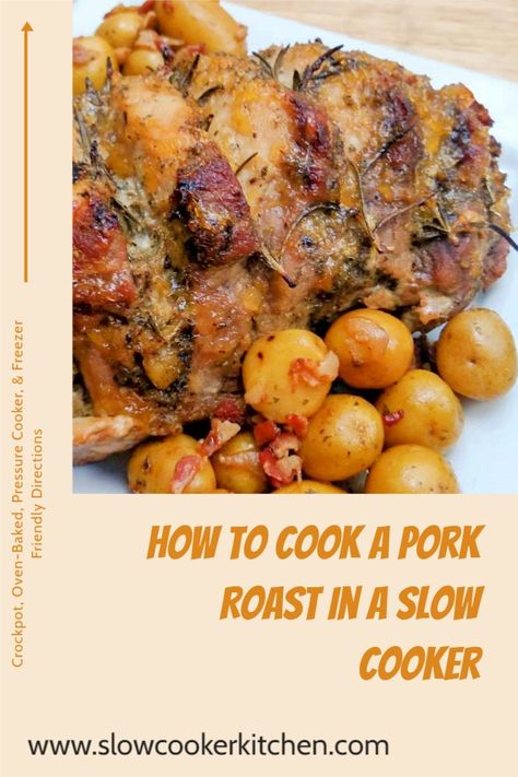 Cheap and easy, super tasty best pineapple glazed crock pot pork roast! With slow cooker, oven-baked, pressure cooker, & freeze ahead directions! I hope this recipe helps you to stress less, enjoy life & save your budget too. Enjoy! | Slow Cooker Kitchen Slow Cooker Tenderloin, Pork Tenderloin Crock Pot, Pork Tenderloin Crock Pot Recipes, Crock Pot Pork Roast, Pork Loin Crock Pot Recipes, Glazed Pork Loin, Crockpot Pork Loin, Slow Cooker Kitchen, Crockpot Pork Roast