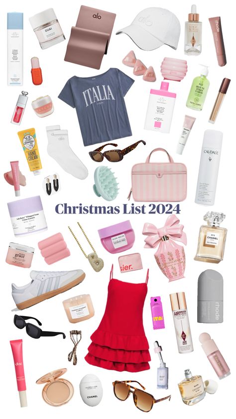 A collage 4 u Christmas List Ideas Collage, Preppy Things For Christmas, Christmas Wishlist Layout, Christmas List Collage, What Should I Put On My Christmas List, Cheap Christmas Wishlist Ideas, Things To Add To Your Christmas List, Wishlist Collage, College Roomate